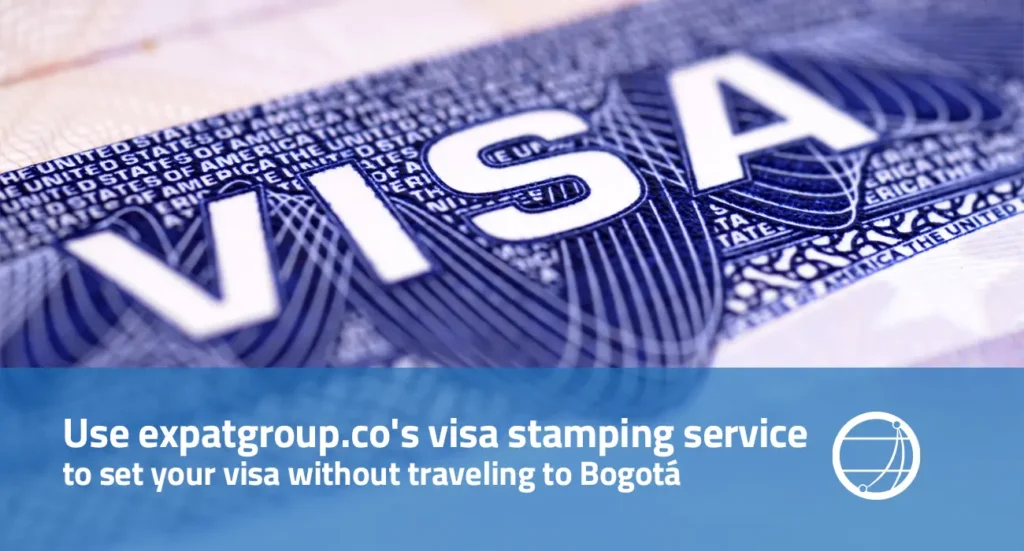 Use backup.expatgroup.co's visa stamping service to set your visa without traveling to Bogotá