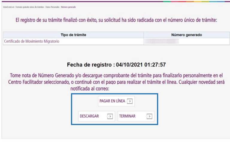 Pay online your request