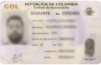 Cédula de Extranjería - Foreign ID Card